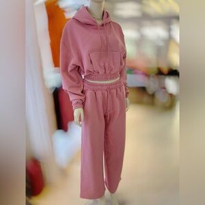 Zara long sleeve hoodie, straight leg pants size XS, S, M